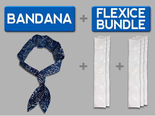 Ice Bandana & FlexIce Bundle - Blue Paisley