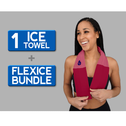 Ice Towel + FlexIce Bundle - Jazzy Pink