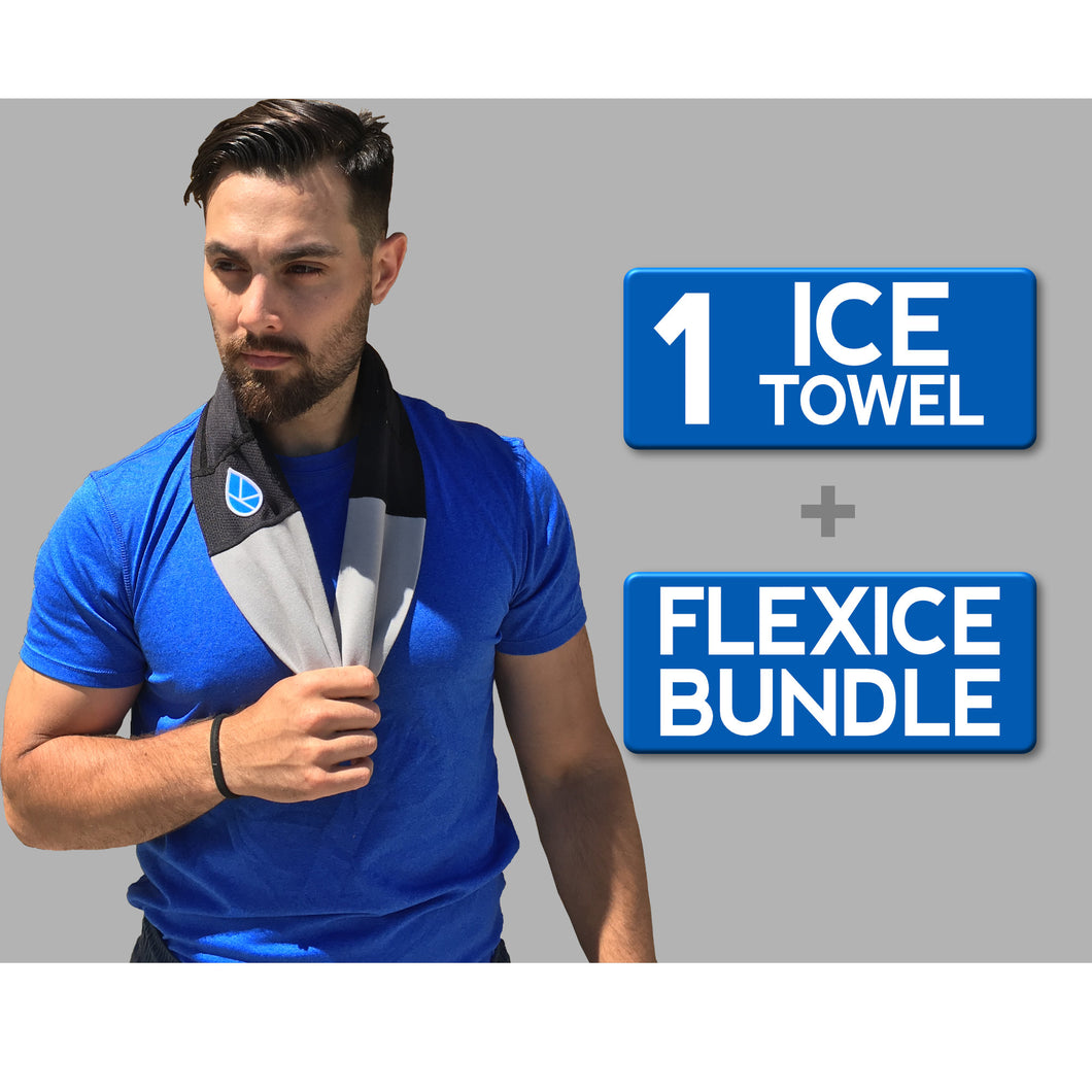 Ice Towel + FlexIce Bundle - Stone Gray