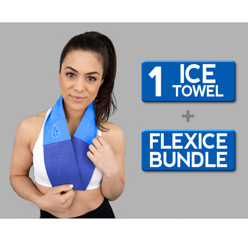 Ice Towel + FlexIce Bundle - Sapphire Blue